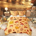 thumbnail image 1 of Feelyou Hallo Autumn Twin Bedding Sets 7-Piece, Cartoon Fall Leaf Bedding Comforter Set, Jungle Mushroom Plant Reversible Sheet Sets, Ultra Soft Home Decor, 1 of 7