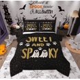 thumbnail image 1 of Feelyou Halloween Cute Ghost Full Size Comforter Sets for Kid, Sweet and Spooky Bedding Comforter Set, Gothic Spider Web Reversible Bedding Sets, Luxury Bedroom Decor, 3pcs, 1 of 8