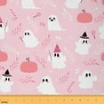 thumbnail image 1 of Feelyou Halloween Ghost Kids Fabric by the Yard 2 Yards, Pink Pumpkin Sewing Fabric, Kawaii Gothic Home Decor Fabric by the Yard, Microfiber Bedroom Decor, 1 of 6