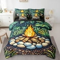 thumbnail image 1 of Feelyou Happy Camping Bedding Comforter Set 7-Piece for Kids, Rustic Farmhouse Adventure King Bedding Sets, Jungle Camper Reversible Bed Sheets, Super Cozy Room Decor, 1 of 7
