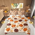thumbnail image 1 of Feelyou Harvest Pumpkin Bedding Comforter Set 7 Pieces, Thanksgiving Day Full Bedding Set, Western Festival Reversible Fitted Sheet Flat Sheet, Super Cozy Room Decor, 1 of 7