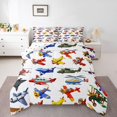 thumbnail image 1 of Feelyou Helicopter Boys Full Size Comforter Sets, Plane Aircraft Bedding Sets, 3pcs, 1 of 8