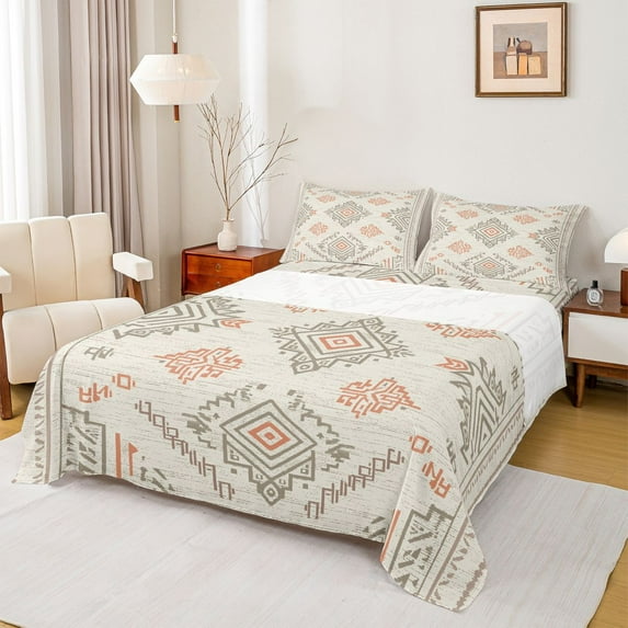 Feelyou Hippie Aztec Adult Bed Sheets, Southwestern Damask King Sheets, 4 Pieces