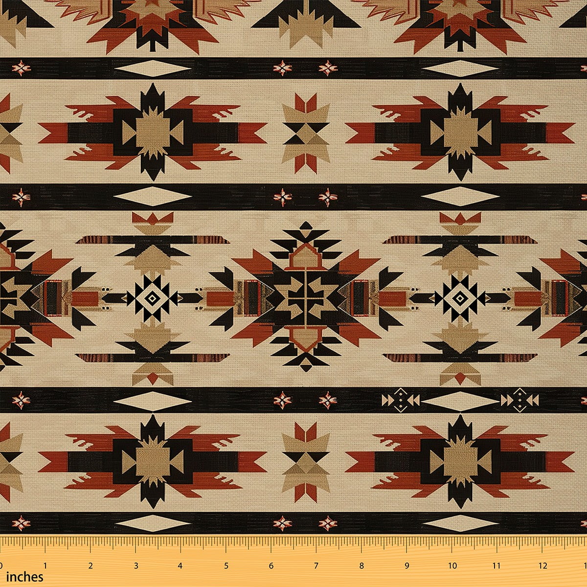 Feelyou Hippie Aztec Teens Fabric by the Yard 1 Yard, Wheat Brown Room ...
