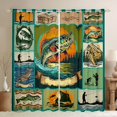thumbnail image 1 of Feelyou Hippie Bass Fish Curtains Pack of 2 (42x84 Each), Rustic Fishing Animal Curtains Blackout, Retro Lake House Bedroom Curtains, Curtains and Drapes Decor, 1 of 6