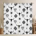 thumbnail image 1 of Feelyou Hippie Bohemian Aztec Curtains Pack of 2 (42x84 Each), White Black Triangle Curtains Blackout, Southwestern Theme Bedroom Curtains, Curtains and Drapes Decor, 1 of 6