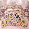 thumbnail image 1 of Feelyou Hippie Leaf Plant Queen Comforter Set, Bohemian Flower Bedding Comforter Set, 3pcs, 1 of 8