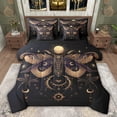 thumbnail image 1 of Feelyou Hippie Magic Moth Bedding Comforter Set 7pcs, Rustic Mystic Moon Sun Queen Bedding Sets, Teens Adult Men Women Reversible Queen Sheet Sets, Lightweight Room Decor, 1 of 8