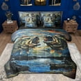 thumbnail image 1 of Feelyou Hippie Pike Fish Bedding Comforter Set 7pcs, Rustic Farmhouse Animal Queen Bedding Sets, Hunting and Fishing Reversible Queen Sheet Sets, Super Cozy Room Decor, 1 of 7