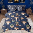 thumbnail image 1 of Feelyou Hippie Sheep Skeleton Bedding Comforter Set 7pcs, Rose Flower Cactus King Bedding Sets, Western Cowgirl Boot Reversible Bed Sheets, Super Cozy Room Decor, 1 of 8