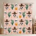 thumbnail image 1 of Feelyou Hippie Skull Curtains Pack of 2 (42x84 Each), Cactus Plant Curtains Blackout, 1 of 6