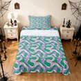 thumbnail image 1 of Feelyou Hippie Swirl Twin Sheets, Boho Abstract Bedding, Pink Green, 3pcs, 1 Flat Sheet, 1 Fitted Sheet and 1 Pillowcase, 1 of 5