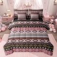 thumbnail image 1 of Feelyou Hippie Triangle Aztec Twin Bedding Sets 7-Piece, Boho Rustic Farmhouse Bedding Comforter Set, Mandala Western Fashion Reversible Sheet Sets, Lightweight Room Decor, 1 of 9