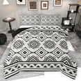 thumbnail image 1 of Feelyou Hippie Tribal Aztec Full Size Comforter Sets, White Black Abstract Bedding Comforter Set, Teens Adult Women Men Reversible Bedding Sets, Super Cozy Room Decor, 3pcs, 1 of 8