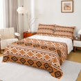 thumbnail image 1 of Feelyou Hippie Tribal Aztec Full Size Sheets, Orange Abstract Bed Sheets, Teens Adult Women Men Sheet Sets, Super Cozy Room Decor, 4 Pieces, 1 of 7