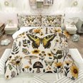 thumbnail image 1 of Feelyou Hippie Tribal Butterfly Full Size Comforter Sets, Cartoon Jungle Mushroom Bedding Comforter Set, Rustic Groovy Sunflower Reversible Bedding Sets, Super Cozy Room Decor, 3pcs, 1 of 8