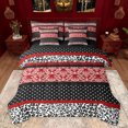 thumbnail image 1 of Feelyou Hippie Western Damask Bedding Comforter Set 7pcs, Modern Abstract Ombre Red King Bedding Sets, Teens Adult Women Reversible Bed Sheets, Lightweight Room Decor, 1 of 7