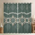thumbnail image 1 of Feelyou Hippie Western Damask Black Out Curtains for Adult, Mandala Bohemian Curtains Pack of 2 (42x63 Each), Vintage Green Floral Print Bedroom Curtains, Curtains and Drapes Home Decor, 1 of 6