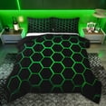 thumbnail image 1 of Feelyou Honeycomb Teen Twin Comforter Sets, Neon Green Rectangle Bedding Set, 2 Pieces, 1 of 8