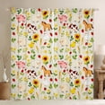 thumbnail image 1 of Feelyou Horse Pig Sheep Curtains Pack of 2 (42x84 Each), Rustic Flower Curtains Blackout, 1 of 6