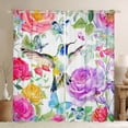 thumbnail image 1 of Feelyou Hummingbird Flower Curtains Pack of 2 (42x84 Each), Chinese Curtains Blackout, 1 of 6