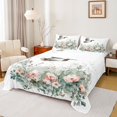 thumbnail image 1 of Feelyou Hunting Duck Queen Sheet Sets, Watercolor Flower Floral Flat Sheet, Rustic Plant Botanical Queen Fitted Sheet, Ultra Soft Bedroom Decor, 4pcs, 1 of 7
