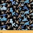 thumbnail image 1 of Feelyou Hunting Mallard Duck Fabric by the Yard 2 Yards, Rustic Farmhouse Sewing Fabric, Geometric Camouflage Room Decor Fabric by the Yard, Black Blue Brown Room Decor, 1 of 6