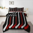 thumbnail image 1 of Feelyou Ice Hockey Lover Full Size Comforter Sets for Boys, Sports Player Bedding Comforter Set, Vintage American Flag Reversible Bedding Sets, Lightweight Room Decor, 3-Piece, 1 of 8
