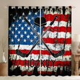 thumbnail image 1 of Feelyou Ice Hockey Sports Curtains Pack of 2 (42x84 Each), US Flag Curtains Blackout, 1 of 6