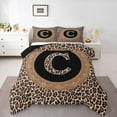 thumbnail image 1 of Feelyou Initial C Kid Twin Comforter Sets, Cheetah Leopard Print Bedding Set, 2 Pieces, 1 of 8