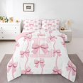 thumbnail image 1 of Feelyou Initial E Letter Full Size Comforter Sets, Bow-tie Bedding Sets, 3 Pieces, 1 of 6