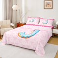 thumbnail image 1 of Feelyou Initial J Letter Twin Sheet Sets, Teen Kid Bow-tie Ribbon Bedding, 3pcs, 1 of 7