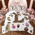 thumbnail image 1 of Feelyou Initial L Letter Twin Comforter Sets, Fashion Girl White Brown Bedding Set, 2pcs, 1 of 8