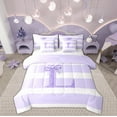 thumbnail image 1 of Feelyou Initial Letter L Twin Bedding Sets 7-Piece, Abstract Geometric Bedding Comforter Set, Cartoon Princess Style Sheet Sets, Ultra Soft Home Decor, 1 of 7