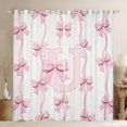 thumbnail image 1 of Feelyou Initial U Letter Curtains Pack of 2 (42x84 Each), Bow-tie Curtains Blackout, 1 of 6
