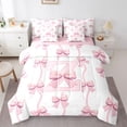 thumbnail image 1 of Feelyou Initial Z Bedding Comforter Set 7pcs, Watercolor Bow King Bedding Sets, 1 of 7