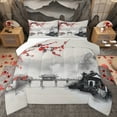 thumbnail image 1 of Feelyou Japanese Blossoms Floral Bedding Comforter Set, Nature Scenery Twin Comforter Sets, Ink Watercolor Art Bedding Set, Luxury Bedroom Decor, 2-Piece, 1 of 8