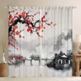 thumbnail image 1 of Feelyou Japanese Blossoms Floral Black Out Curtains, Nature Scenery Curtains Pack of 2 (42x63 Each), Ink Watercolor Art Bedroom Curtains, Window Curtains Bedroom Decor, 1 of 6