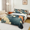 thumbnail image 1 of Feelyou Japanese Fish Child Full Size Sheets, Tokyo Cherry Blossoms Bed Sheets, Cartoon Animal Sheet Sets, Luxury Bedroom Decor, 4 Pieces, 1 of 7