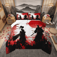 thumbnail image 1 of Feelyou Japanese Geisha Saimurai King Size Comforter Sets, Traditional Anime Bedding Comforter Set, Watercolor Ink Painting Bedding Set, 1 of 8