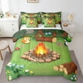 thumbnail image 1 of Feelyou Jungle Adventure Child Twin Bedding Sets 7-Piece, Kawaii Cartoon Fox Bedding Comforter Set, Mystic Camping Lover Reversible Sheet Sets, Luxury Bedroom Decor, 1 of 7