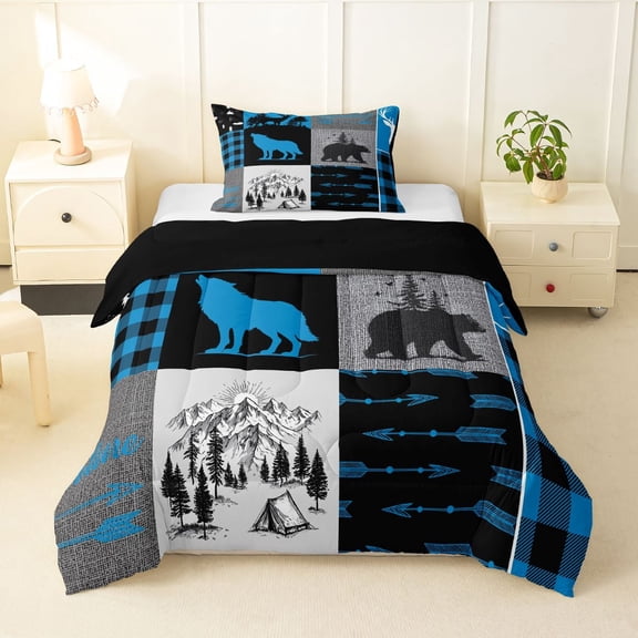 Feelyou Jungle Adventure Twin Comforter Sets, Animal Bedding Set, 2 Pieces