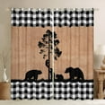 thumbnail image 1 of Feelyou Jungle Bear Blackout Curtains Set of 2 (52x84 Each) for Men, Woodland Wildlife Window Curtains, Rustic Farmhouse Checkered Curtains and Drapes, Black Out Curtains Decor, 1 of 6