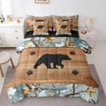 thumbnail image 1 of Feelyou Jungle Bear Twin Bedding Sets 7pcs, Camo Abstract Bedding Comforter Set, 1 of 7