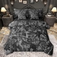thumbnail image 1 of Feelyou Jungle Branches Bedding Comforter Set 7 Pieces, Grey Leaf Botanical Full Bedding Set, Rustic Farmhouse Cabin Reversible Fitted Sheet Flat Sheet, Luxury Bedroom Decor, 1 of 8