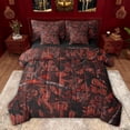 thumbnail image 1 of Feelyou Jungle Branches Teens Twin Bedding Sets 7-Piece, Rustic Leaf Botanical Bedding Comforter Set, Red Farmhouse Cabin Reversible Sheet Sets, Ultra Soft Bedroom Decor, 1 of 8