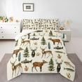 thumbnail image 1 of Feelyou Jungle Deer Elk Twin Comforter Sets, Hunting and Fishing Bedding Set, 2-Piece, 1 of 8