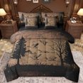 thumbnail image 1 of Feelyou Jungle Duck Kids Bedding Comforter Set 7pcs, Rustic Tree Plant Botanical King Bedding Sets, Countryside Reversible Bed Sheets, Microfiber Bedroom Decor, 1 of 7