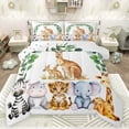 thumbnail image 1 of Feelyou Jungle Kangaroo Family Full Size Comforter Sets, Cartoon Cheetah Elephant Zebra Lover Bedding Comforter Set, Teens Kids Boys Girls Reversible Bedding Sets, Luxury Bedroom Decor, 3 Pieces, 1 of 8