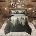 thumbnail image 1 of Feelyou Jungle Landscaple Full Size Comforter Sets, Rustic Pine Tree Bedding Comforter Set, Farmhouse Botanical Reversible Bedding Sets, Breathable Home Decor,3 Pieces, 1 of 8